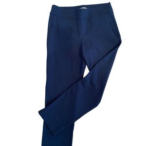 Margaret M Slimming Jacquard blue pants, M